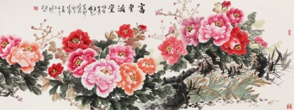 【已售】梁景欣 小六尺《富贵满堂》 青大美院学院派画家
