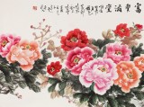 【已售】梁景欣 小六尺《富贵满堂》 青大美院学院派画家