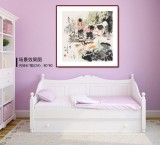 【已售】尹和平 四尺斗方《丫鸭》 当代乡土童趣绘画名家