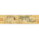 【已售】曲逸之 四尺对开《紫藤花开》 中国美术学院著名花鸟画家