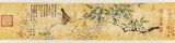 【已售】曲逸之 四尺对开《紫藤花开》 中国美术学院著名花鸟画家