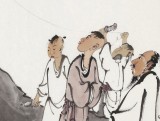 韩恩胜 四尺三开《登高可羡少年场》中美协会员 水墨漫画名家