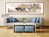 【已售】张明河 六尺对开《大漠恋歌》 中国湿地画派创始人之一