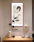 【已售】周自豪 四尺三开果蔬画《萝卜白菜报平安》 当代著名禅意画家