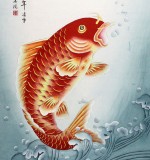 【已售】北京美协凌雪四尺风水鱼《年年有余》