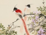 【已售】皇甫小喜 三尺《双寿图》 河南著名花鸟画家