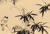 【已售】皇甫小喜 四尺斗方《竹鹊图》 河南著名花鸟画家