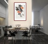【已售】庾超然 四尺三开《好事成双图》 黄鹤楼书画院院长