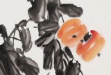 【已售】庾超然 四尺三开《好事成双图》 黄鹤楼书画院院长