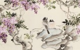 【已售】皇甫小喜 六尺对开《紫气东来》 河南著名花鸟画家