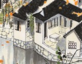 【已售】苗雨 四尺斗方《水乡之秋》 辽宁工美教授 师从吴冠中