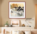 【已售】苗雨 四尺斗方《水乡之秋》 辽宁工美教授 师从吴冠中