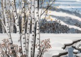 【已售】何一鸣 四尺三开《瑞雪丰年》 冰雪画派画家 师从于志学