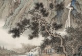 【已售】吴显刚 四尺斗方《山水清晖图》 贵州七星关美协主席