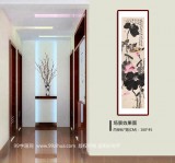 【已售】曲逸之 四尺对开《荷叶五寸荷花娇》 河南省著名花鸟画家