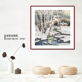 【已售】何一鸣 四尺斗方《冰雪桦林》 冰雪画派画家 师从于志学