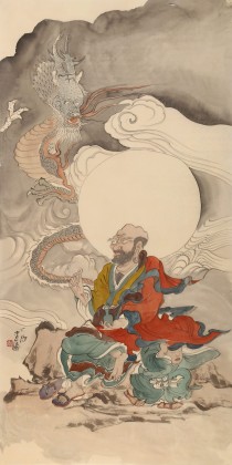 【已售】曹建涛 四尺《罗汉图》 独具特色水墨人物画家