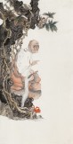 曹建涛 四尺《罗汉图》 独具特色水墨人物画家
