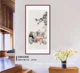 【已售】曹建涛 三尺《春水煎茶》 独具特色水墨人物画家