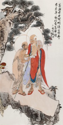 【已售】曹建涛 四尺《菩提本无树》 独具特色水墨人物画家