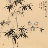 【已售】皇甫小喜 四尺斗方《竹深树密虫鸣处》 河南著名花鸟画家