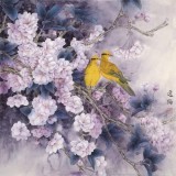 【已售】赵逸梅 四尺斗方《春意》 著名工笔画家