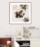 【已售】尹和平 四尺斗方《双旺图》 当代乡土童趣绘画名家