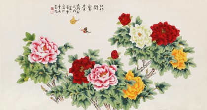 【已售】凌雪 六尺《花开富贵》 北京美协会员