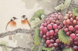 【已售】赵逸梅 四尺《硕果累累》 著名工笔画家