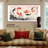 可定制 周升达 四尺《富贵久鱼》 中国画院国画组长（询价）