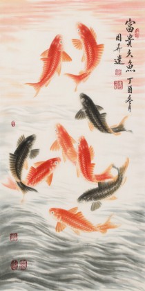 已售周升达三尺富贵久鱼中国画院国画组长询价