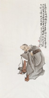 曹建涛 四尺《菩提本无树》独具特色水墨人物画家