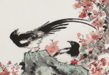 【已售】定制梁景欣 三尺《报春图》青大美院学院派画家