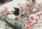 【已售】定制梁景欣 三尺《报春图》青大美院学院派画家