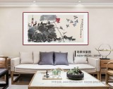王永刚 四尺《荷塘聚翠图》 国家一级美术师（询价）