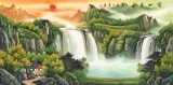 【已售】吴东 四尺《宝地生金》 著名易经风水画家