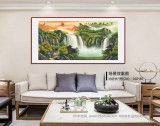 【已售】吴东 四尺《宝地生金》 著名易经风水画家