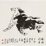 【已售】王向阳 四尺斗方《风雨同舟》 中国美术家协会会员