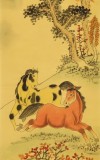 【已售】凌雪 四条屏《马到成功》 北京美协会员