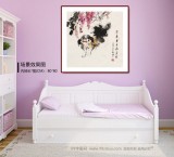 【已售】尹和平 四尺斗方《紫气东来财更旺》 当代乡土童趣绘画名家