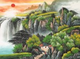 【已售】吴东 小六尺《福地安居图》 著名易经风水画家