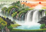 【已售】吴东 小六尺《福地安居图》 著名易经风水画家