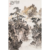 【已售】庾超然 四尺三开《采菊东篱下》 黄鹤楼书画院院长