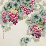 【已售】赵逸梅 四尺斗方《紫玉飘香》 著名工笔画家