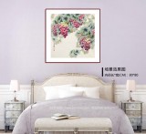 【已售】赵逸梅 四尺斗方《紫玉飘香》 著名工笔画家