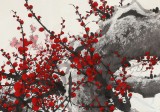 何华贤 四尺《红梅报春》 颍淮书画名家