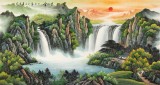 【已售】吴东 六尺《宝地生金》 著名易经风水画家