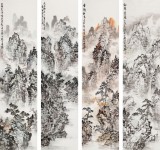 【已售】庾超然 四条屏《春夏秋冬》 黄鹤楼书画院院长