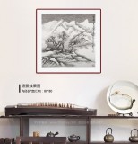 王永刚 四尺斗方《雪邨小景》 国家一级美术师（询价）