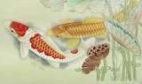 赵逸梅 四尺斗方《有余图》 著名工笔画家